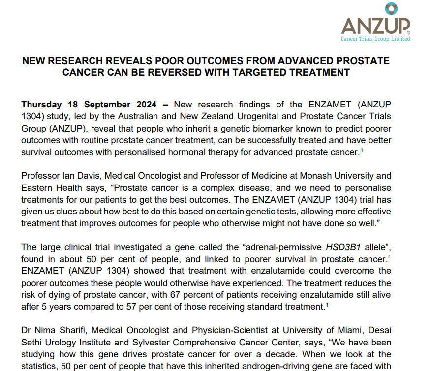 ANZUP Cancer, ANZUP